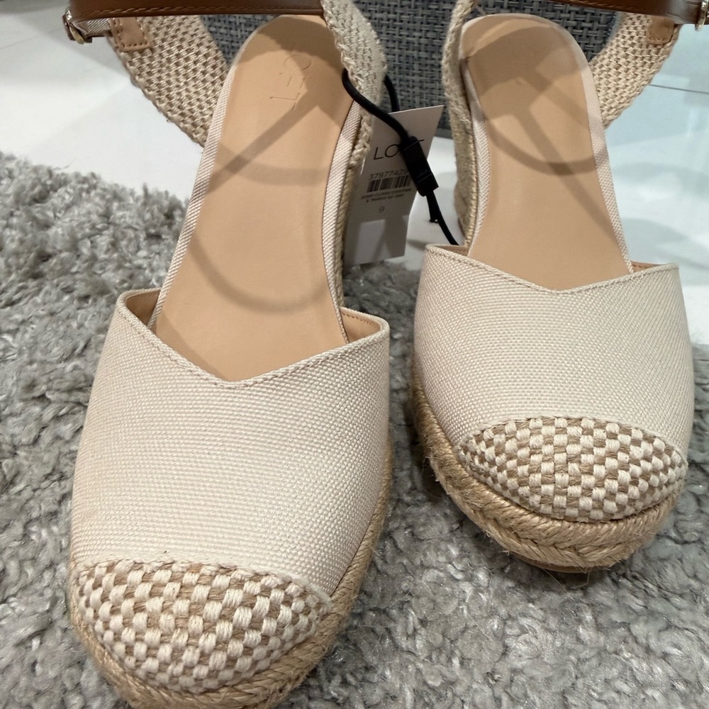 Loft espadrille wedges.  Size 9.  Never worn - Picture 7 of 10